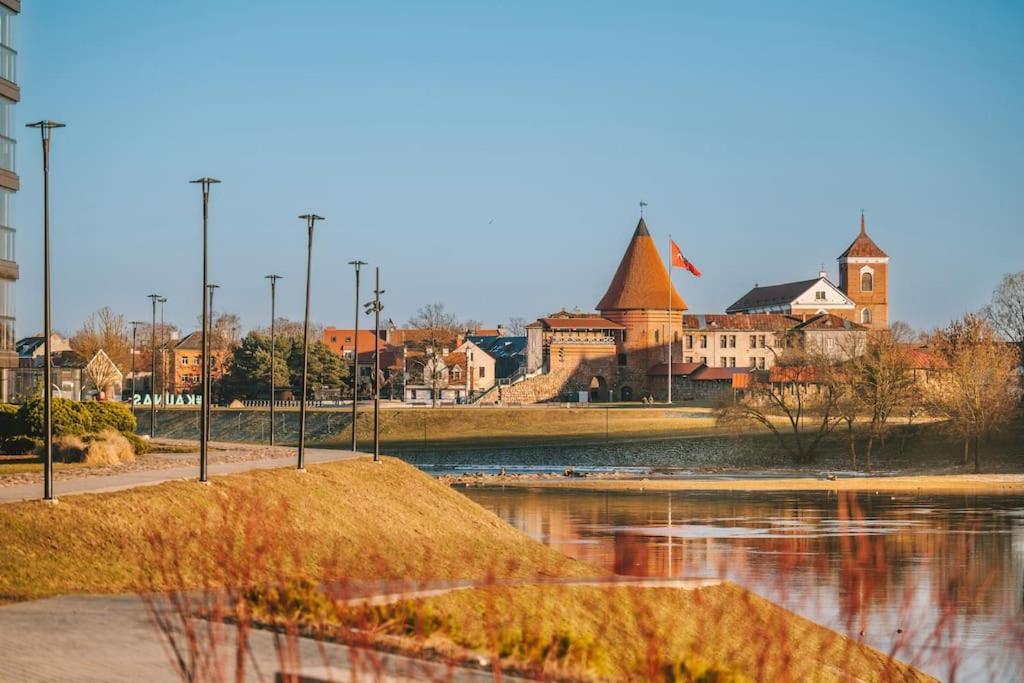 Bright Kaunas Apartment With Castle View Екстер'єр фото