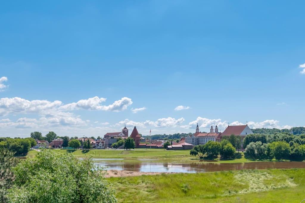 Bright Kaunas Apartment With Castle View Екстер'єр фото